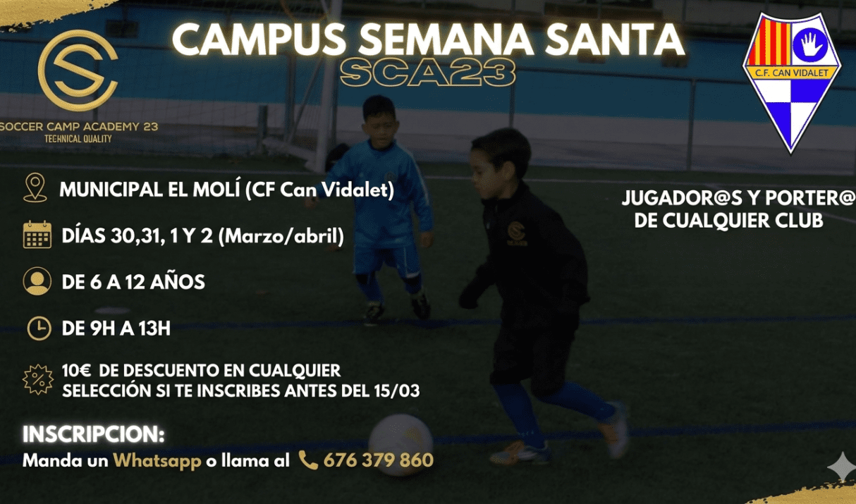 Campus de Semana Santa SCA23: ¡Es hora de llevar tu fútbol al siguiente nivel!