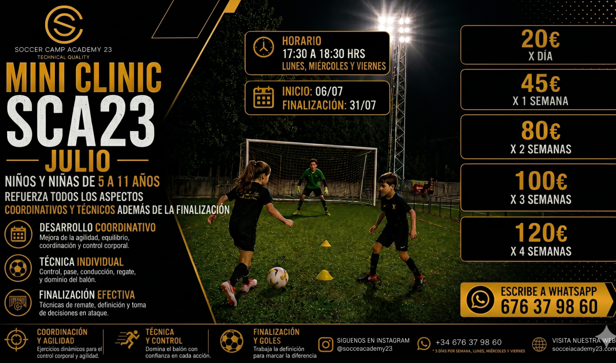 Mini Clinic de Verano SCA23: El impulso que necesitan para dominar el balón
